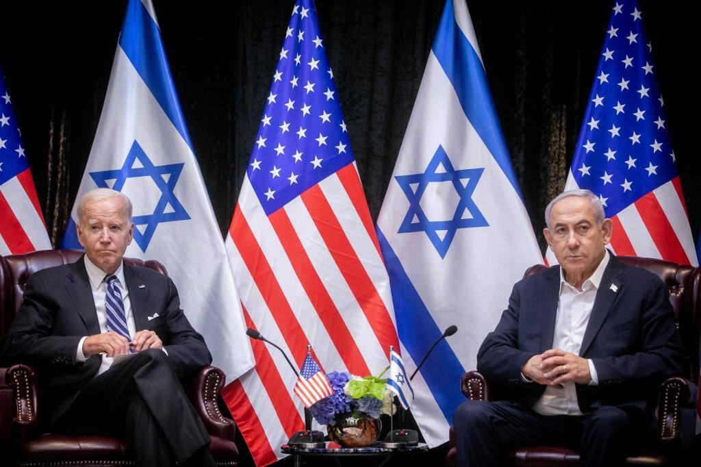 Joe Biden e Benjamin Netanyahu 18102023