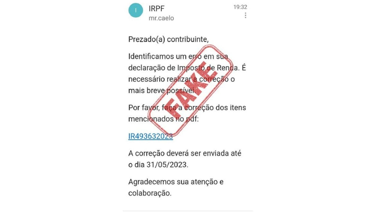 Receita Federal alerta sobre tentativas de golpe utilizando o nome do Imposto de Renda