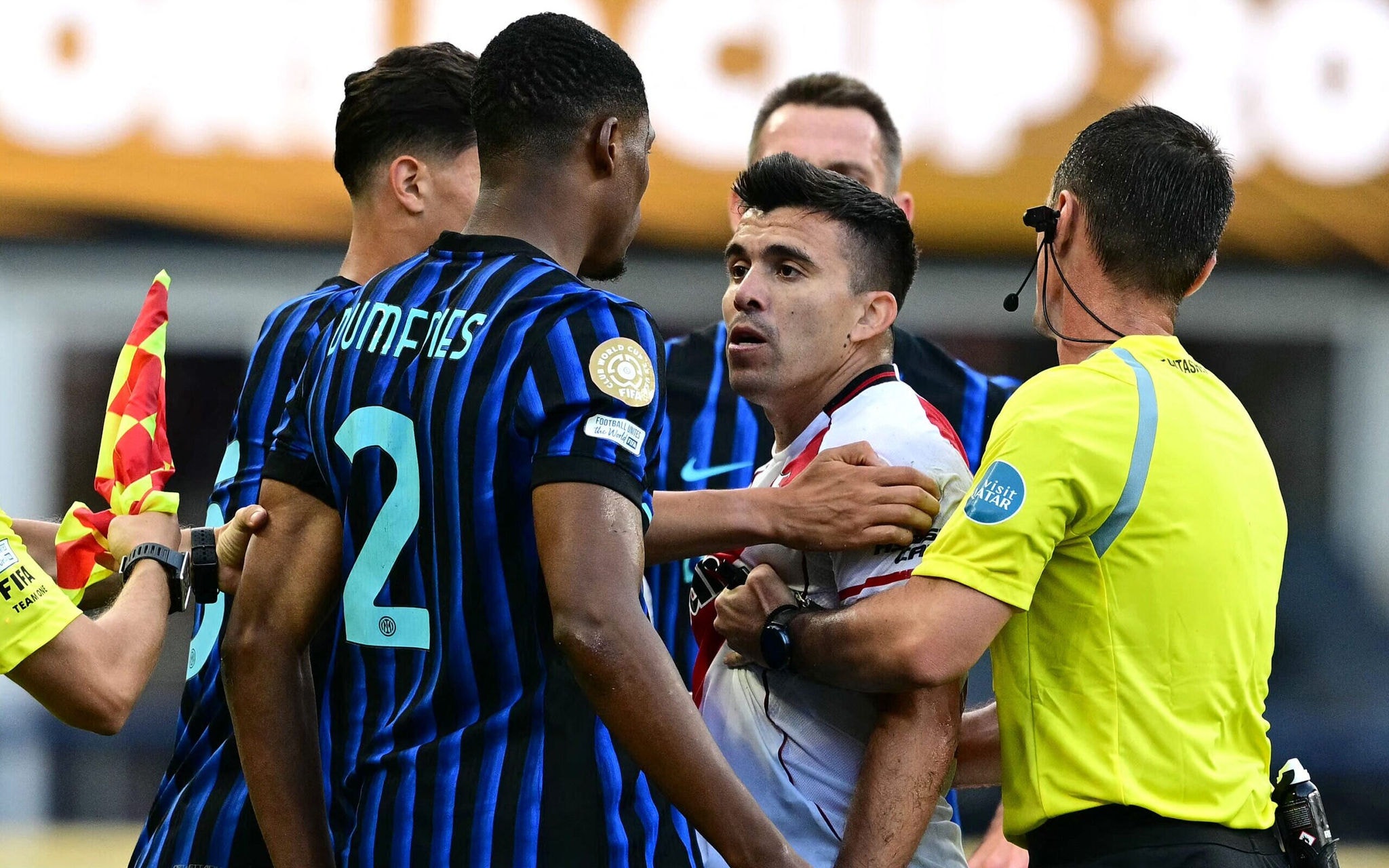 Partida entre Inter de Milão e River Plate, pelo Mundial de Clubes (Foto: Pablo Porciuncula/AFP)
