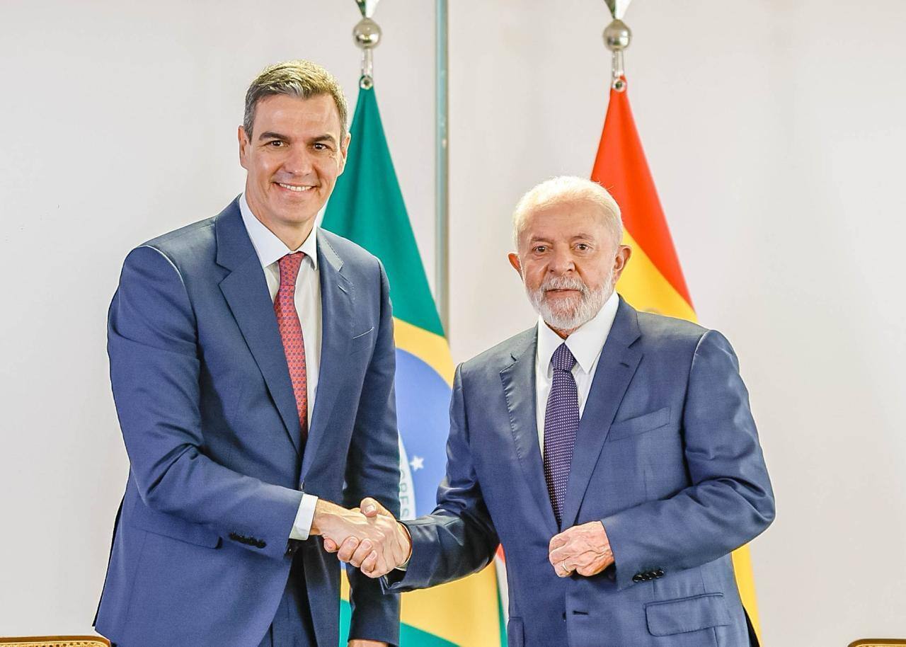 Presidente Lula recebeu no Palácio do Planalto o presidente da Espanha, Pedro Sanchéz, nesta quarta-feira (6)