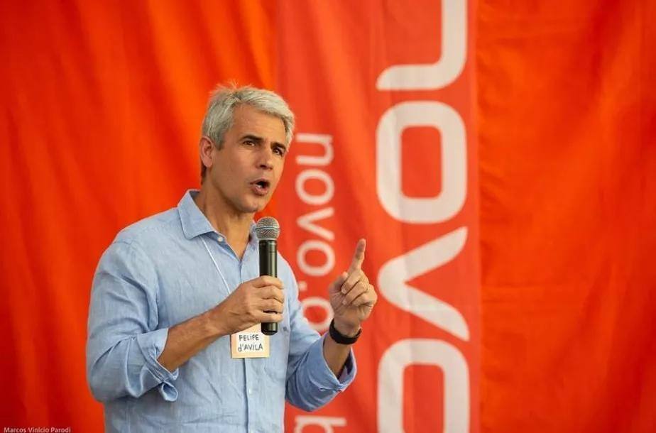 Na imagem, o candidato à Presidência pelo Novo, Felipe d'Avila