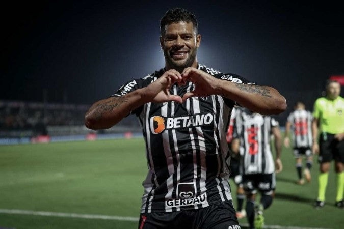Hulk fez um dos gols do Atlético na vitória sobre o Bragantino em 2023