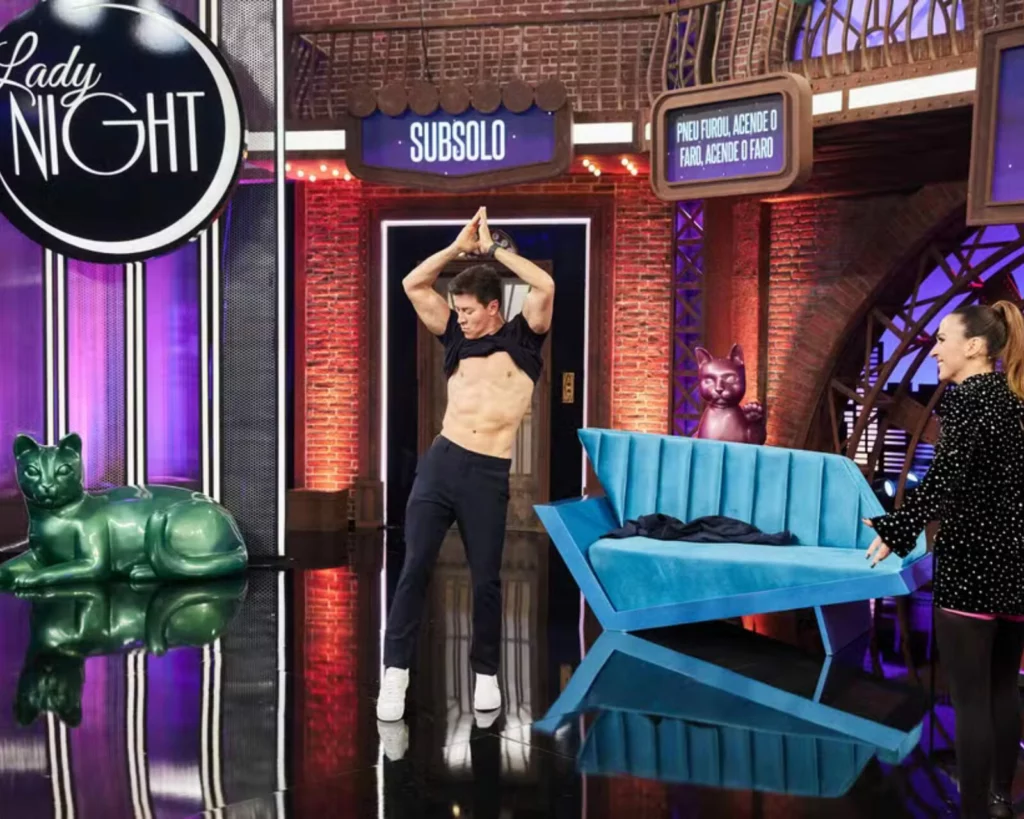 Rodrigo Faro e Tatá Werneck na nova temporada do Lady Night