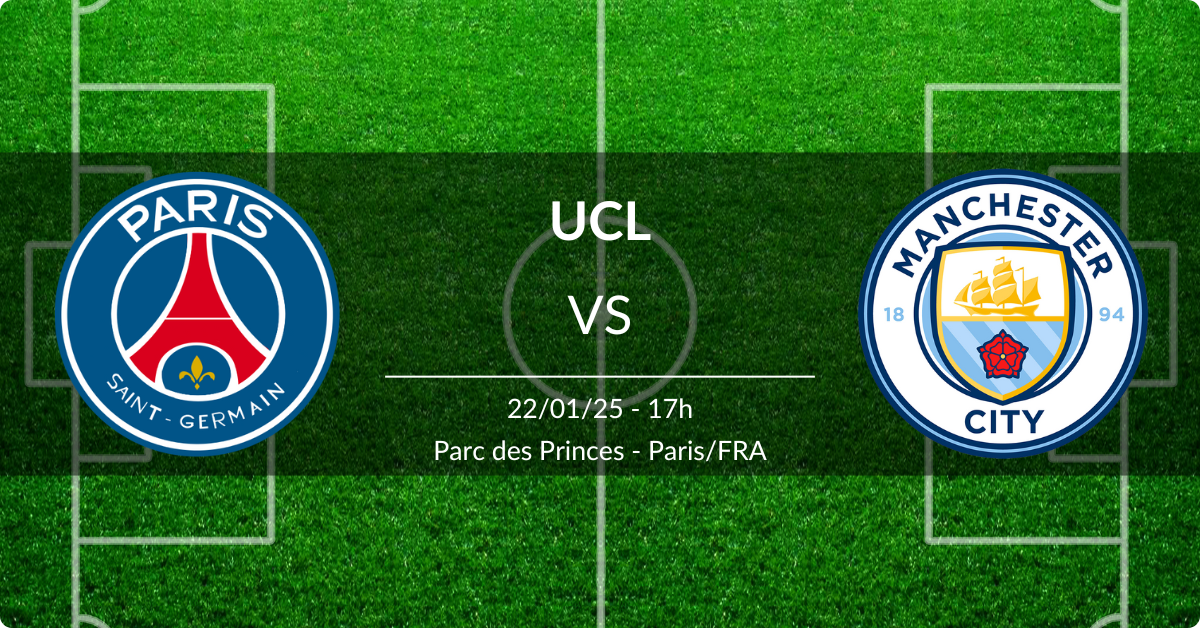 PSG x Manchester City 22/01/25 Champions League