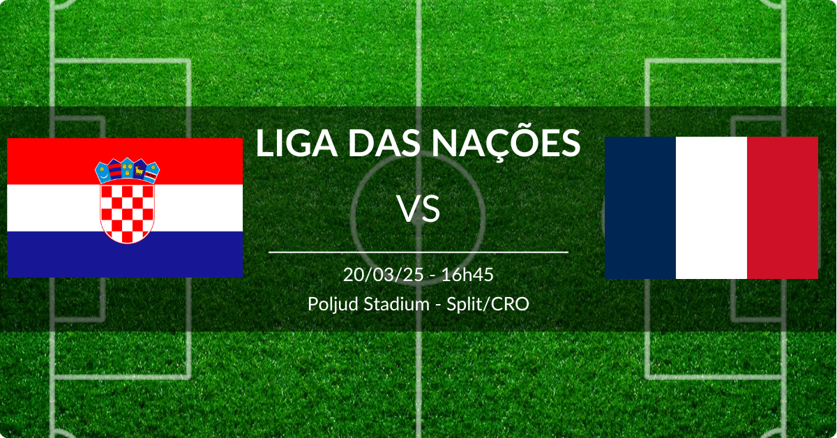 Croácia x França 20/03/25 Liga das Nações