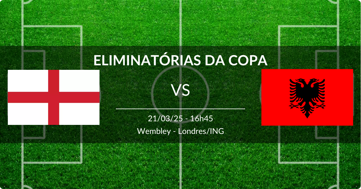 Inglaterra x Albânia 21/03/25 Eliminatórias da Copa