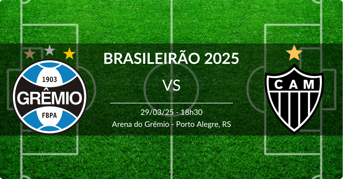 Grêmio x Atléitco/MG 29/03/25 Brasileirão 2025