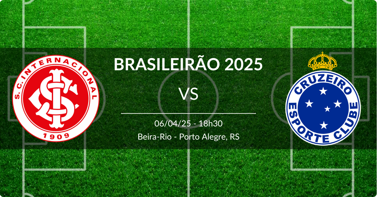 Internacional x Cruzeiro 06/04/25 Brasileirão 2025