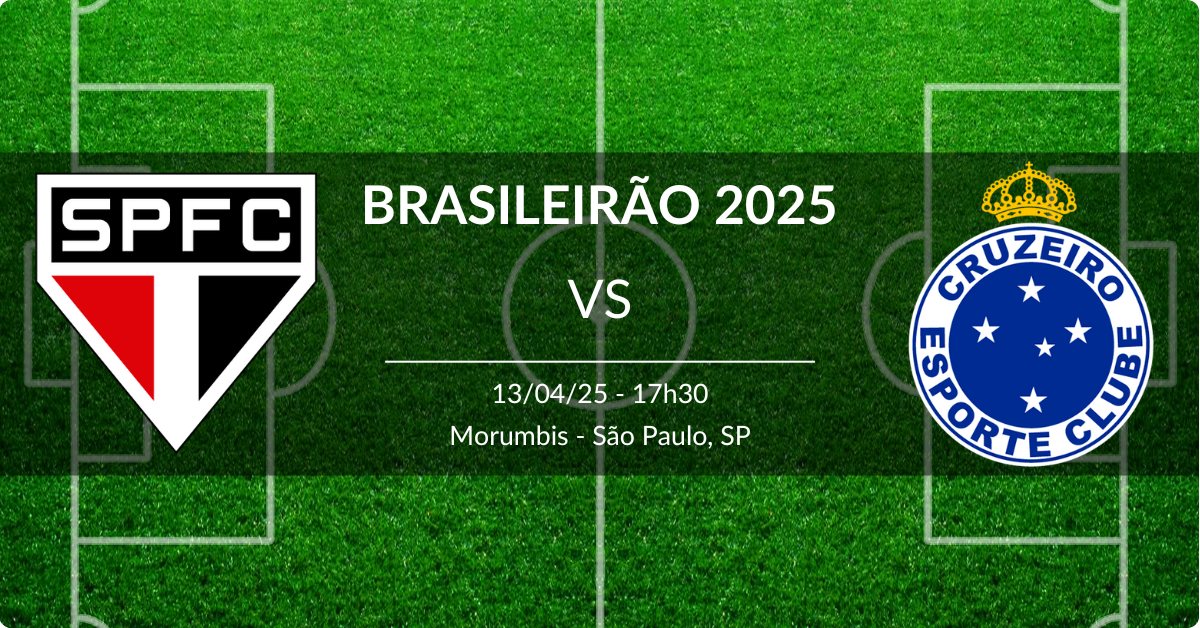 São Paulo x Cruzeiro 13/04/25 Brasileirão 2025