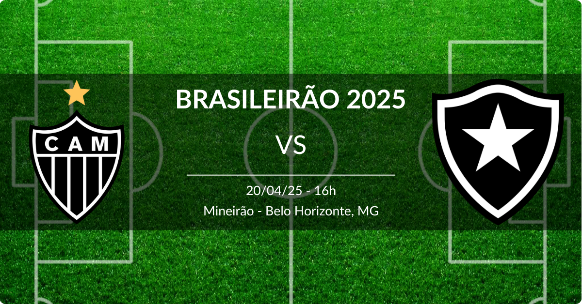 Atlético-MG x Botafogo 20/04/25 Brasileirão 2025
