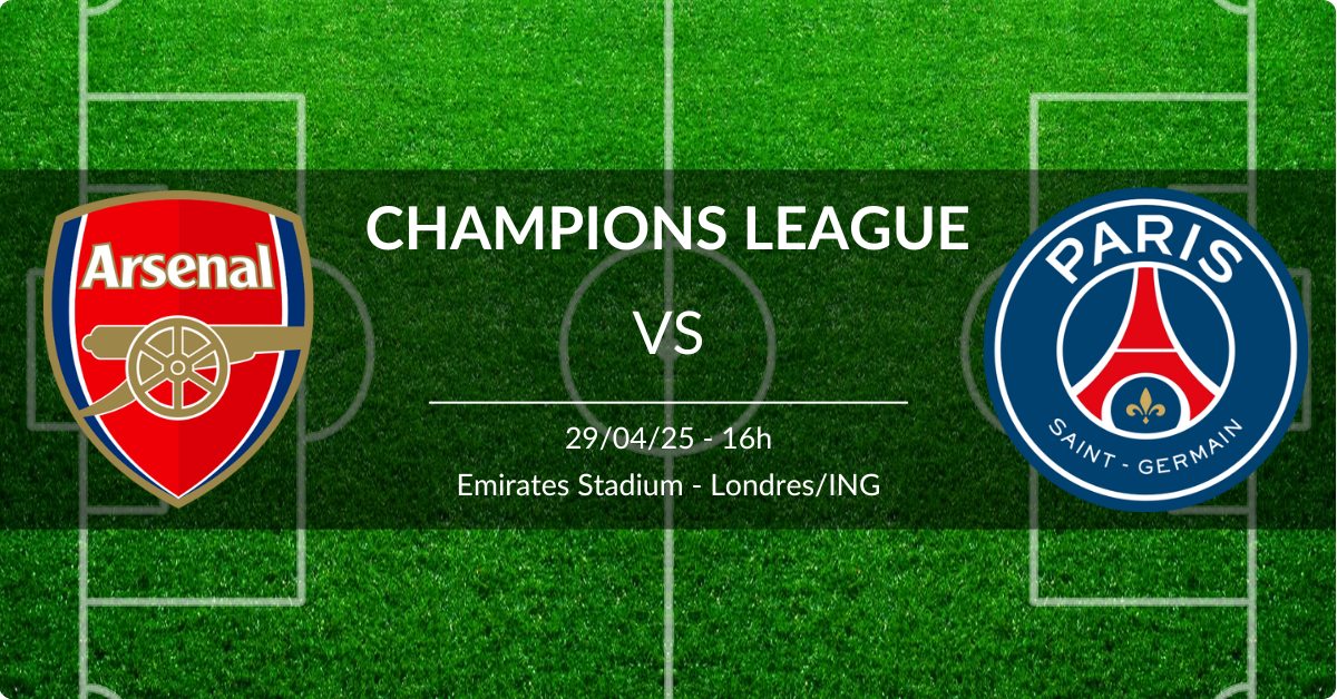 Arsenal x PSG 29/04/25 Champions League