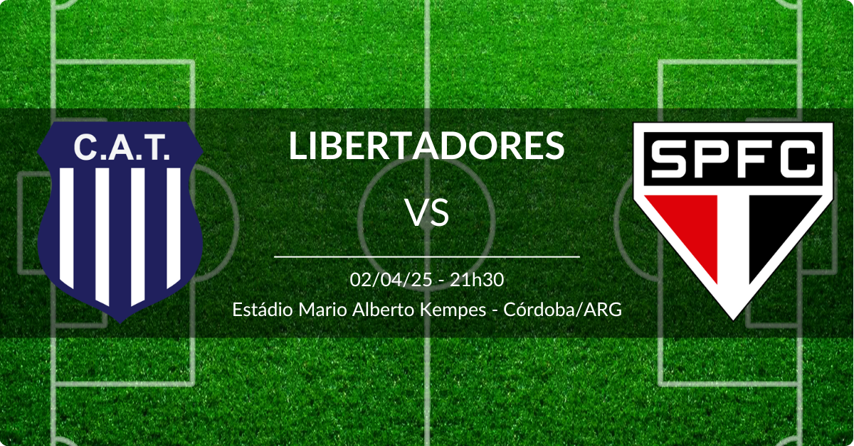 Talleres x São Paulo 02/04/25 Libertadores