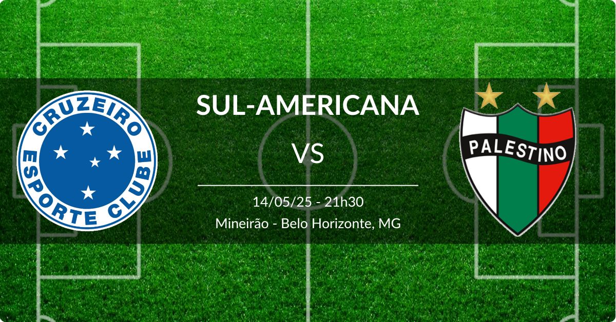 Cruzeiro x Palestino 14/05/25 Copa Sul-Americana