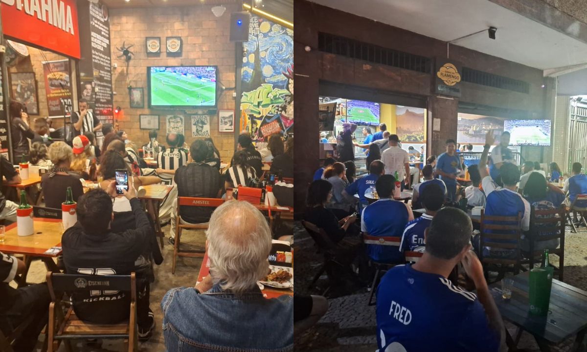 Atleticanos e cruzeirenses se juntam no Rio de Janeiro e acompanham clássico mineiro