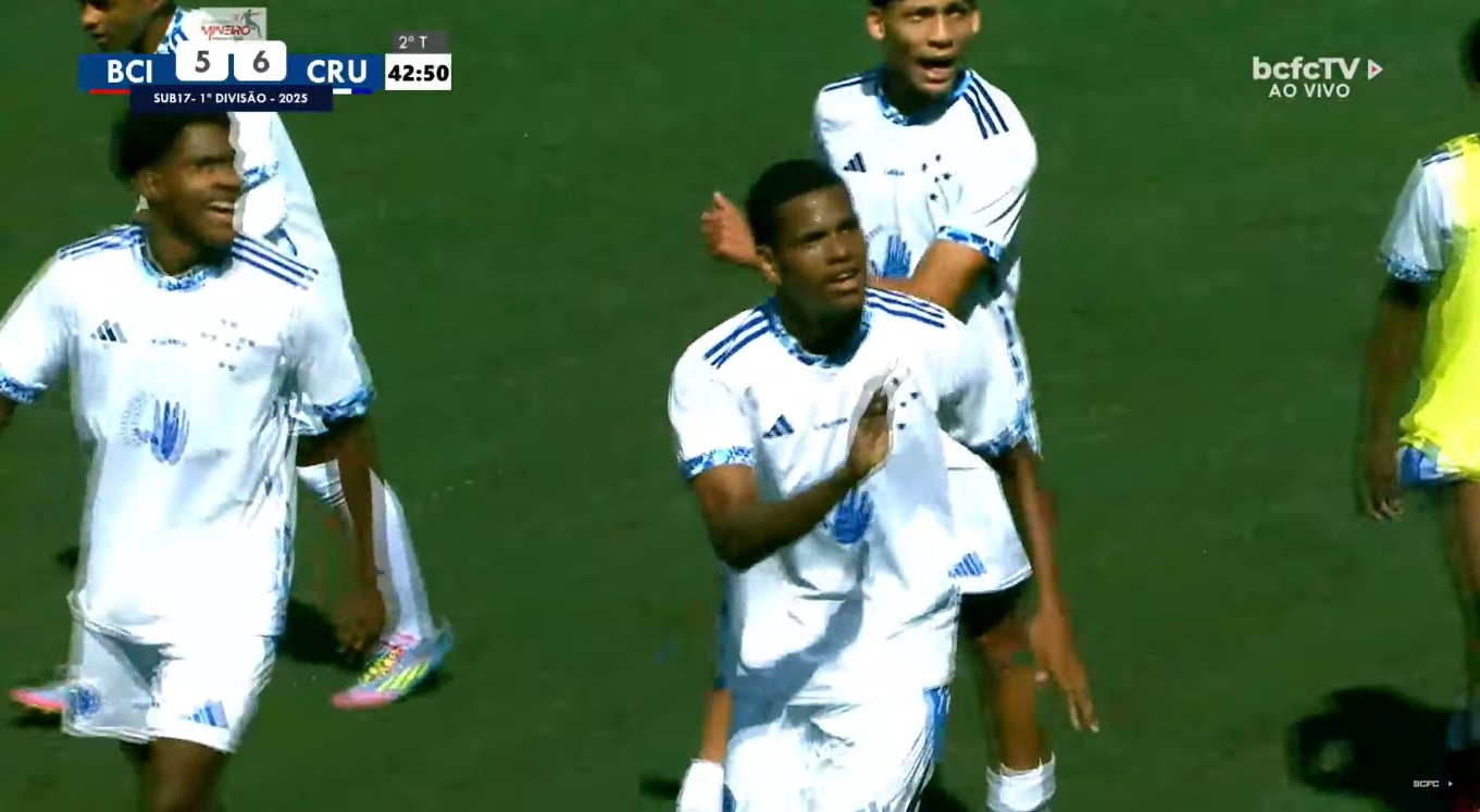 Em jogo de 11 gols, Cruzeiro vence o Boston City pelo Mineiro Sub-17
