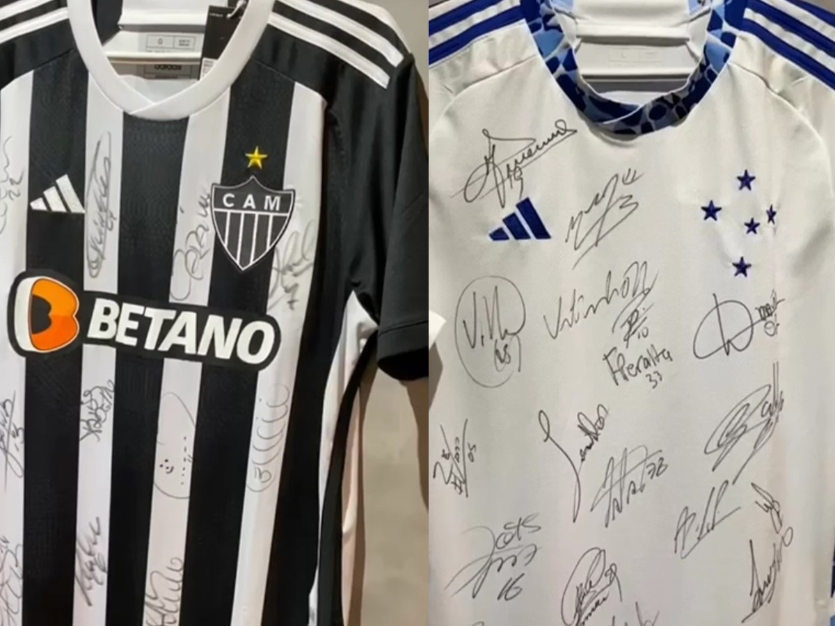 Família rifa camisas autografadas de Atlético e Cruzeiro para tratamento de doença rara