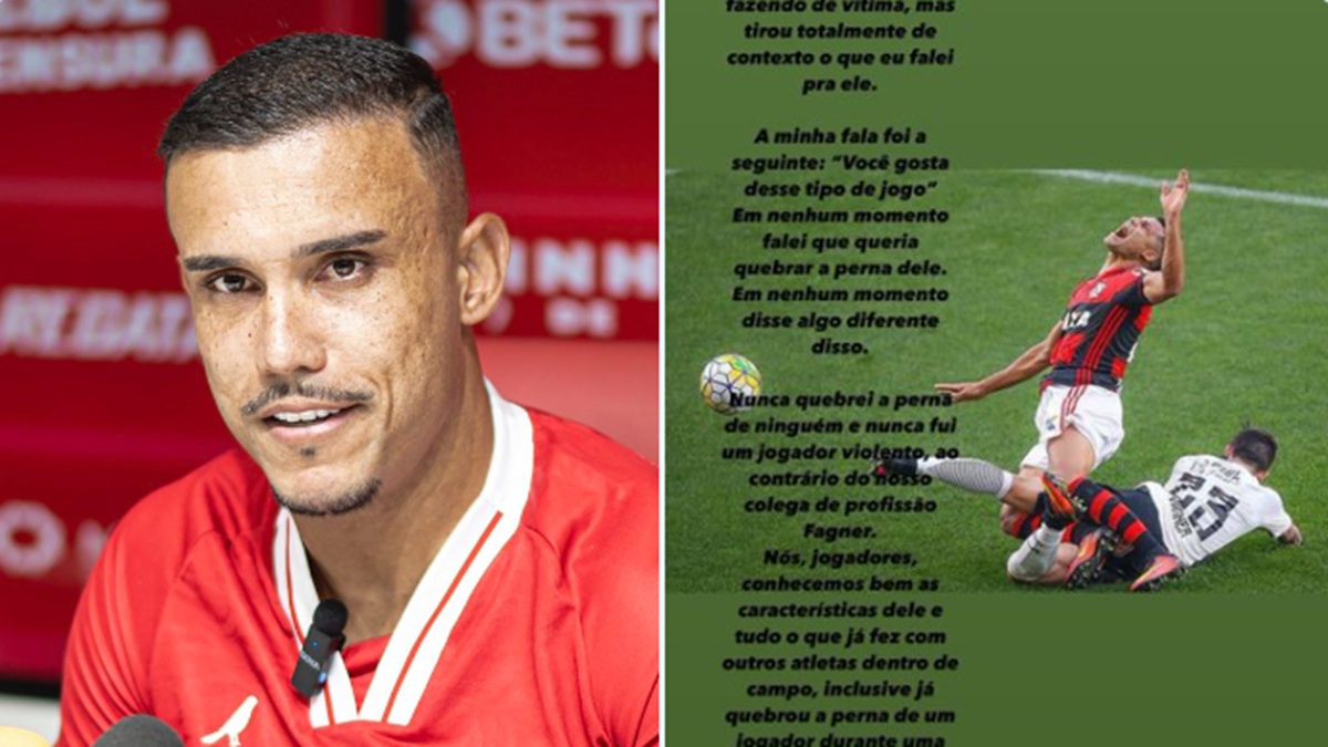 Pottker rebate Fagner e dispara contra lateral do Cruzeiro: 'está se fazendo de vítima'
