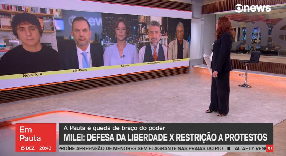 Los comentaristas de Globo News discrepan y discuten en vivo