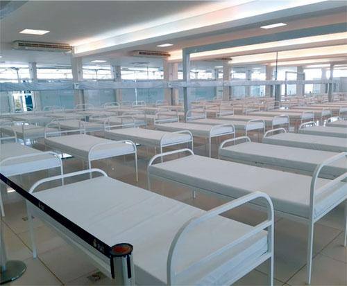 Estrutura. Hospital de Campanha, montado no Fiat Clube, foi erguido em sete dias e tem 120 leitos
