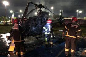 Helicóptero do Ibama é incendiado em Manaus na madrugada desta segunda