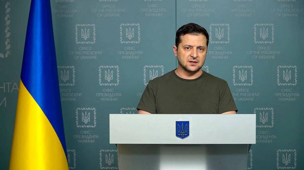Presidente ucraniano em vídeo neste domingo