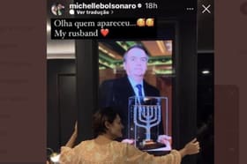 Michelle Bolsonaro derrapa no inglês e escreve 'rusband' em post sobre o marido