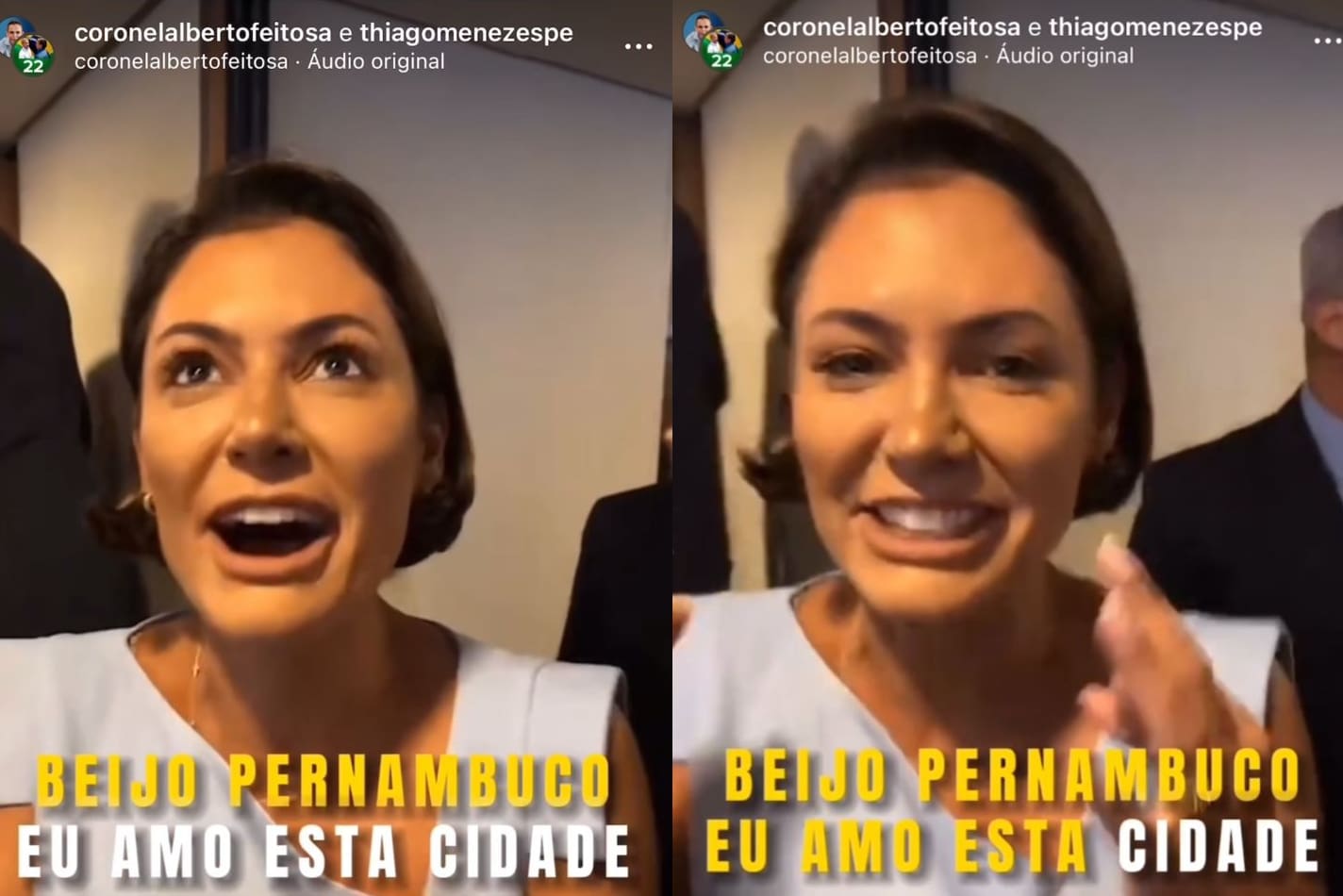  Em vídeo, Michelle Bolsonaro chama Pernambuco de cidade