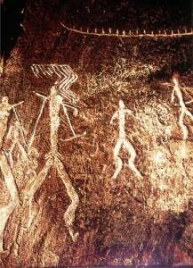 Parque Nacional do Gobustão. Tem mais de 600 mil pinturas rupestres e foi declarado Patrimônio da Hu